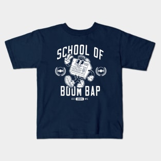 School of Boom Bap (White Print) Kids T-Shirt